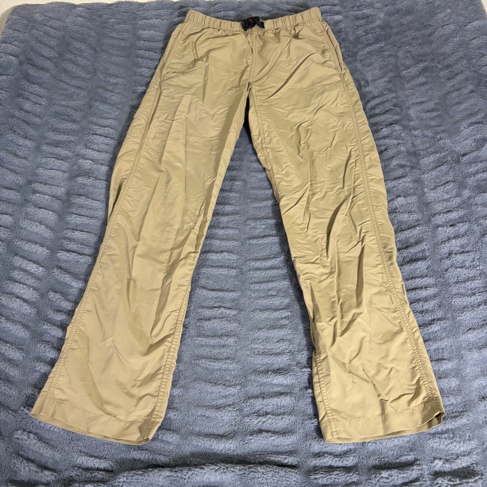 Gramicci Nylon Hiking G-Pants Tan Khaki Mens Small 32 Length Integrated Belt